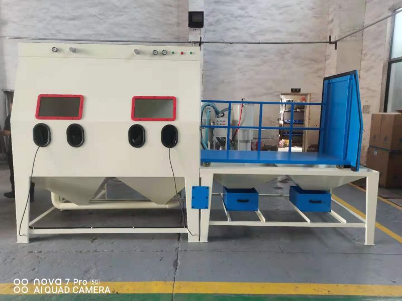 雙工位手動(dòng)臺(tái)車噴砂機(jī)